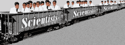 boxcars of scientists wondering what to do next.